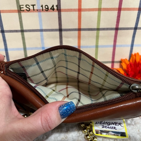 COACH Bleecker Flap British Tan Leather Wristlet EUC! - Picture 7 of 12